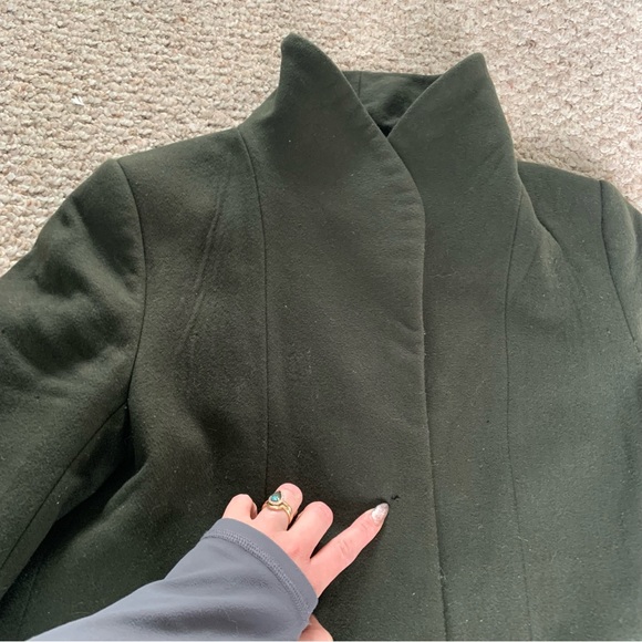 Wilfred The Cocoon Long Coat Long Wool-Cashmere Coat Dark Green XS - Picture 4 of 6